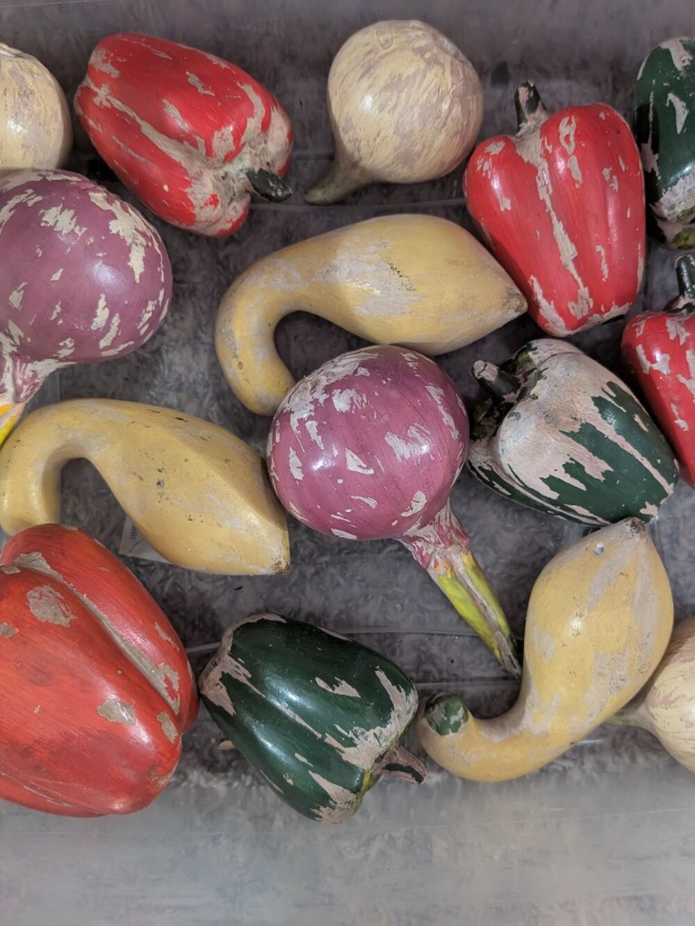 Realistic hand painted ceramic vegetables